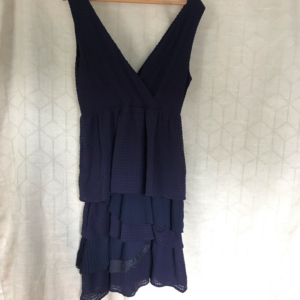 Anthropologie Ric Rac Gingham Ruffle Tiered Dress - Picture 3 of 8